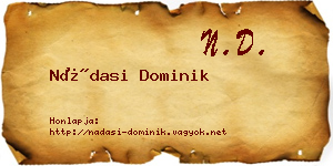 Nádasi Dominik névjegykártya