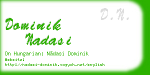 dominik nadasi business card